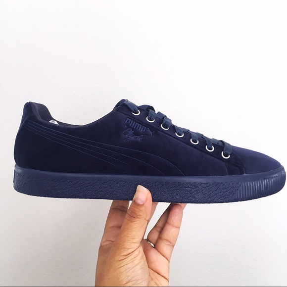 puma clyde navy blue